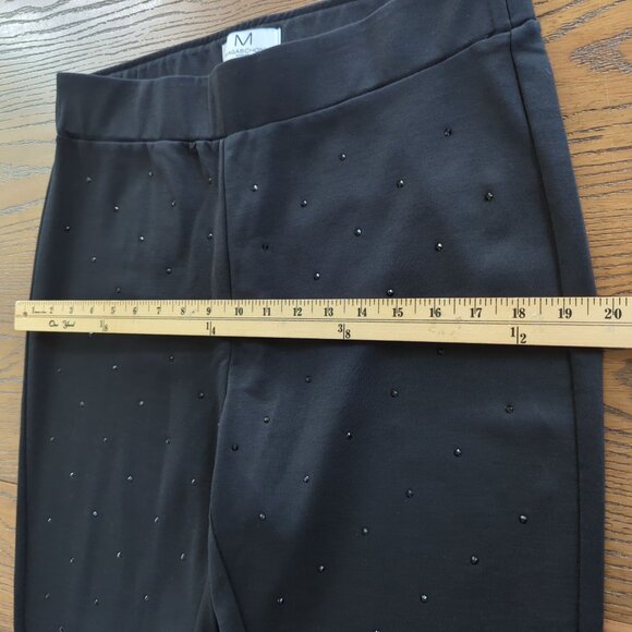 M Magaschoni Womens 1X Black‎ Pants Embellished Stretch Skinny Leg - Picture 11 of 14